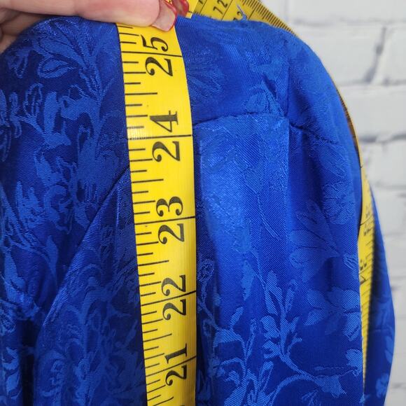 Torrid Floral Jacquard Trench Jacket Coat Womens Plus 2X Blue Elegant Holiday - Picture 8 of 12